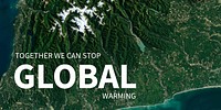 Global warming template vector for environment day