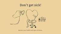 Don&rsquo;t get sick template psd healthcare presentation