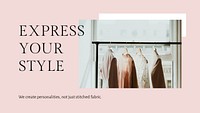 Express your style psd presentation template for fashion