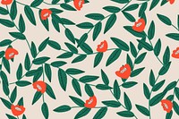 Seamless floral patterned background retro style