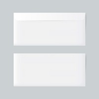 White envelope stationery mockup vector for corporate identity