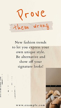 Fashion template vector prove them wrong