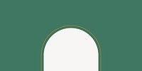 Arch frame background, aesthetic green design vector