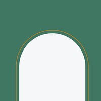 Arch frame background, aesthetic green design vector