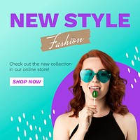 Women's fashion template social media post, promotion ad vector
