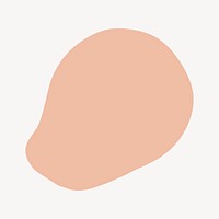 Peachy abstract shape, aesthetic design