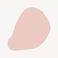 Peachy abstract shape, aesthetic design