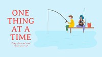 Fishing blog banner template, hobby design vector