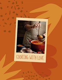 Cooking hobby flyer template, editable design vector