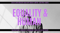 Human rights presentation template, LGBTQ, equality campaign psd