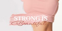 Strong woman Twitter post template, sports aesthetic design vector