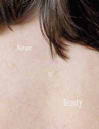 Natural beauty flyer template, woman's skin photo vector