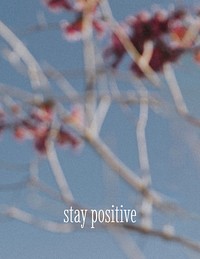 Stay positive flyer template, Autumn aesthetic photo vector