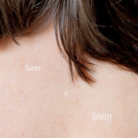 Natural beauty Instagram post template, woman's skin photo vector