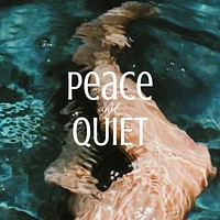 Summer aesthetic Instagram post template, peace and quiet text vector