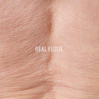 Real filter Instagram post template, old, wrinkled skin photo vector