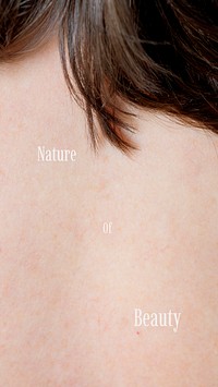 Natural beauty Instagram story template, woman's skin photo vector