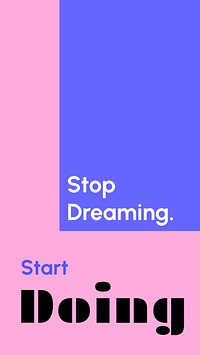 Motivational Instagram story template, funky design vector