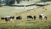 Countryside travel blog banner template,  editable design vector