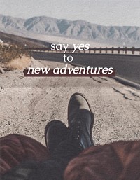 New adventures flyer template,  travel editable design psd