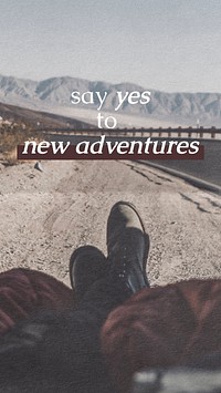 New adventures Facebook story template,  travel editable design vector