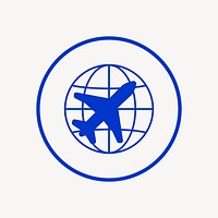 International travel icon clipart, vacation  design