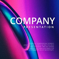 Neon fluid Instagram post template, purple aesthetic vector