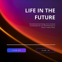 Futuristic aesthetic Instagram post template vector