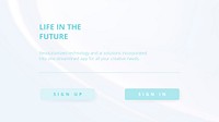 Modern technology blog banner template, life in the future vector