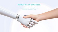 Robotics business blog banner template vector