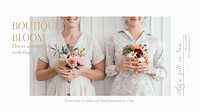 Florist business blog banner template vector