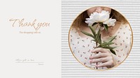 Spring flower blog banner template, business branding vector