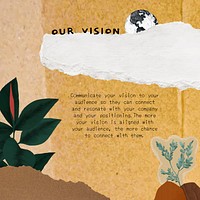 Business vision Instagram post template, eco-friendly design vector