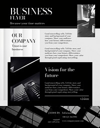 Business flyer editable template, company overview psd