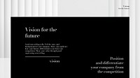 Business vision presentation editable template, black modern design vector