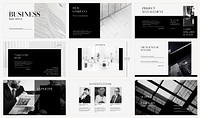 Professional business presentation template collection vector