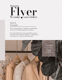 Fashion aesthetic flyer editable template, business ad psd