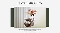 Plant aesthetic presentation editable template vector