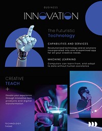 Business innovation flyer editable template vector