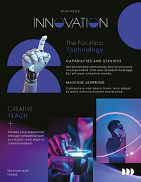 Business innovation flyer editable template psd