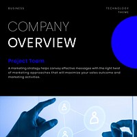 Company overview Instagram post template, business branding vector