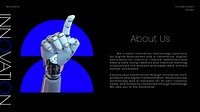 Robotic innovation Facebook ad template, futuristic tech vector