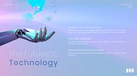 Futuristic technology YouTube thumbnail template vector