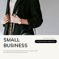 Small business Instagram post template, aesthetic design vector