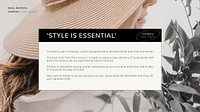 Fashion aesthetic presentation editable template vector