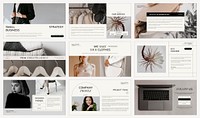 Fashion business YouTube thumbnail template set psd