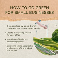 Environment business Instagram post template vector