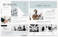 Professional business flyer template, modern design set psd