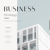 Business strategy Instagram post template, professional presentation vector