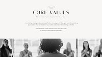 Business values blog banner template, professional design vector